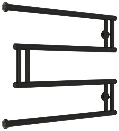 Полотенцесушитель водяной High-Tech model "M+" 500х650 (Матовый черный)