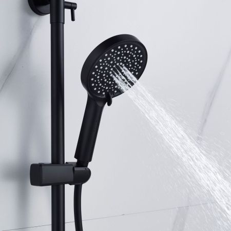 Душевая система Shevanik S4726H, черный, артикул S4726H
