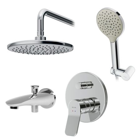 FB85A10020 X-Joy, набор: см-ль д/в/душа, верхний душ 220 мм, держатель д/верхн.душа, душ.набор (ручн, артикул FB85A10020