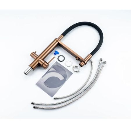 Смеситель для кухни с подключением фильтра Knotlor SS-15/RB, бронза, артикул SS-15/RB