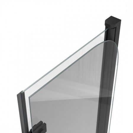 Шторка на ванну 100х140 см Maretti Valentina VA41R100140097-560, профиль черный, артикул VA41R100140097-560