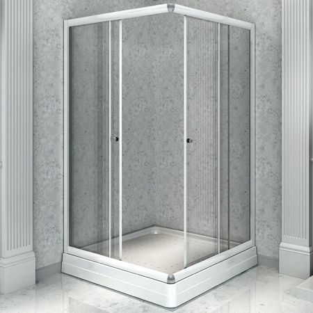 Душевой уголок Radomir 110x90 1-09-1-0-0-1220 профиль Белый стекло прозрачное, артикул 1-09-1-0-0-1220
