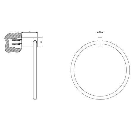 Gessi Rettangolo Полотенцедержатель "кольцо", цвет: Gold CCP, артикул 20909#080