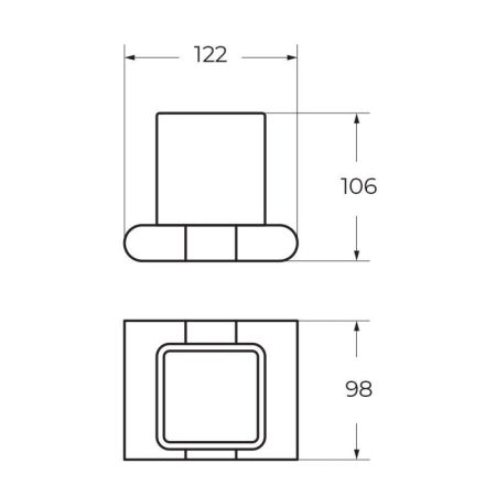 Стакан подвесной ART&MAX PLATINO AM-E-3968, артикул AM-E-3968-MB
