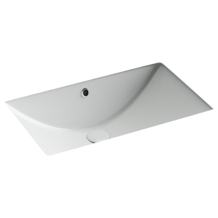 Раковина встраиваемая снизу Ceramicanova Эра (Era) прямоугольной формы с отверстием слива- перелива 600x390x190 мм цвет белый арт. CN6082, артикул CN6082