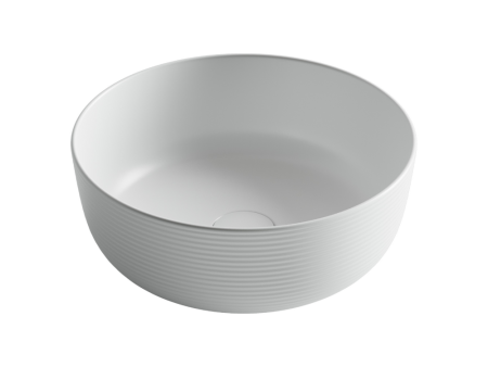 Раковина накладная круглая Элемент (Element) 356x356x135, цвет белый матовый, артикул CN6073MW
