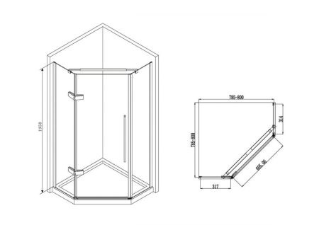 Душевой уголок ABBER Ewiges Wasser AG05080, артикул AG05080