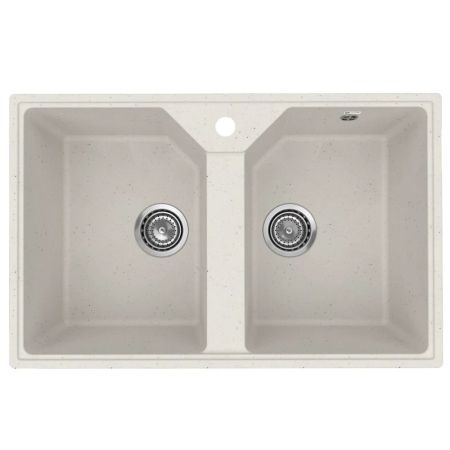 Кухонная мойка Practik PR-M-770-001 (без сифона), белый камень