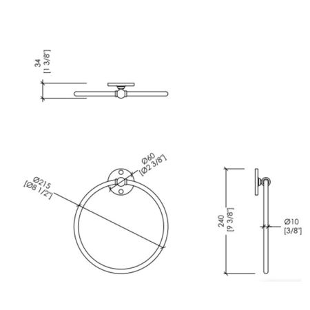 Devon Cavendish Полотенцедержатель кольцо, цвет золото, артикул WM07