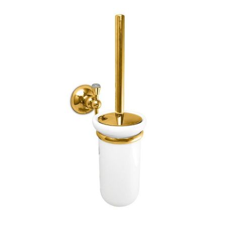 Nicolazzi Cristallo Di Rocca Ершик для унитаза подвесной, цвет: керамика / золото, артикул 1490GO09C