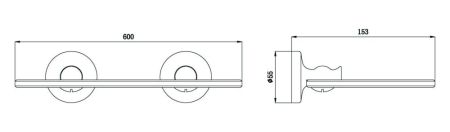 Стеклянная полка Rush Crete CR35610 Бронза, артикул CR35610