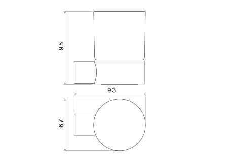 Стакан с держателем AQUATEK, матовый черный AQ4404MB ЛИРА, артикул AQ4404MB