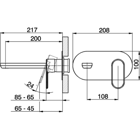 Внутрення часть, Cisal, назначение-для встроенного настенного смесителя для раковины, артикул ZA02551004