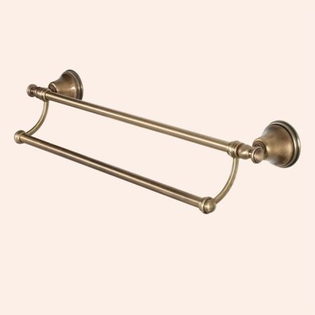 TW Harmony 012, полотенцедержатель двойной 58см, цвет держателя: бронза, артикул TWHA012br
