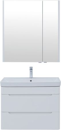 Мебель для ванной Aquanet София 80 белый глянец (2 ящика)