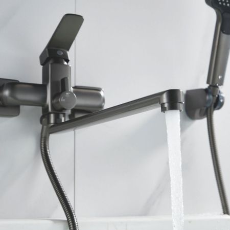 Смеситель для ванны Shevanik S9922T, оружейная сталь, артикул S9922T