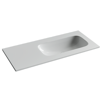 Раковина накладная Ceramicanova Грация (Grace) чаша справа без отв под смеситель 1010x457x137 белый CN7015wx