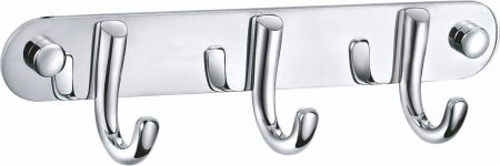 Вешалка с 3 крючками для ванной WONZON & WOGHAND, Хром (WW-9384-3), артикул WW-9384-3
