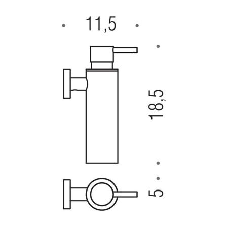 Colombo Plus дозатор для жидкого мыла подвесной, цвет: цвет: чёрный матовый, артикул W4981.NM