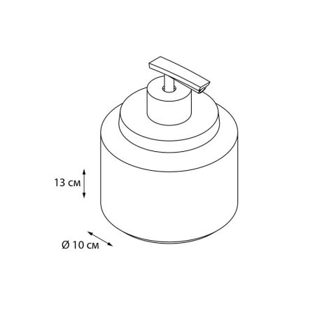 Дозатор жидкого мыла FIXSEN COIN FX-250-1, серый/золотой, артикул FX-250-1