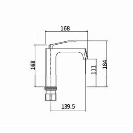 Смеситель для раковины FASHUN A1058, хром