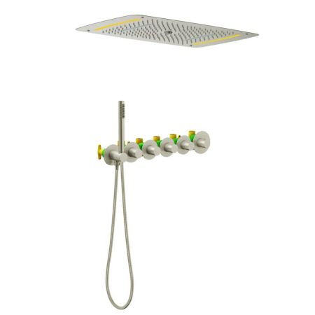 Душевая система встроенная с термостатом Timo Saona никель (SX-2319/13SM), артикул SX-2319/13SM
