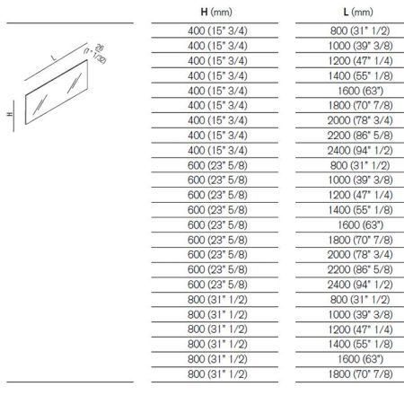 Agape Nudo Зеркало настенное 200x60x2.6 см, артикул ASPE2060O