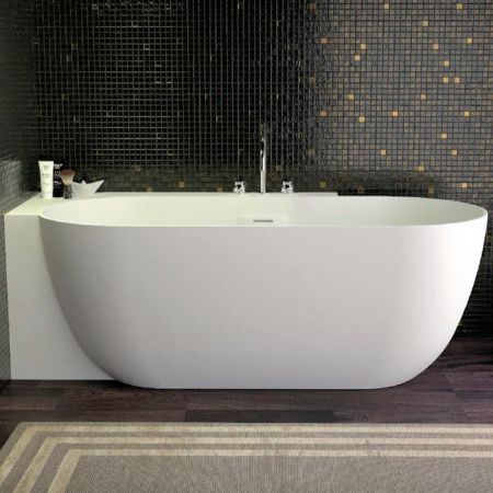 KNIEF Lotus Ванна отдельностоящая левая ,из материала Stone 190х95х63 см, перелив щелев, в левый угол, цвет белый матов