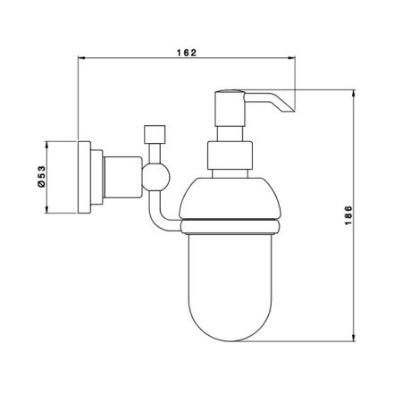 NICOLAZZI ACCESSORI Monte Croce Дозатор для жидкого мыла, подвесной, цвет хром, артикул 1489CR27