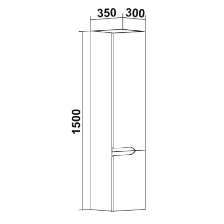 Пенал Runo правый  Стокгольм 35 (00-00001125), артикул 00-00001125