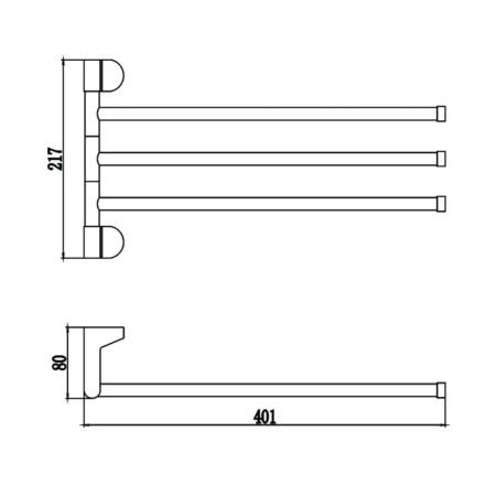 Полотенцедержатель Savol S-007303, хром, артикул S-007303