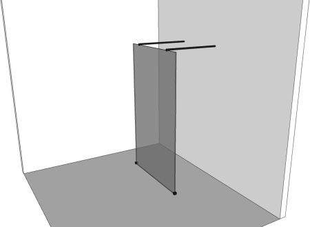 Душевая перегородка Allen Brau Infinity 2 140 3.21051.BBA черный браш, артикул 3.21051.BBA