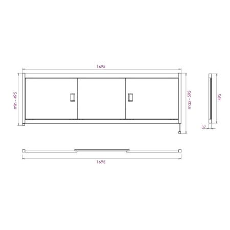 Экран под ванну Onika Монако 170 белый, артикул 517008