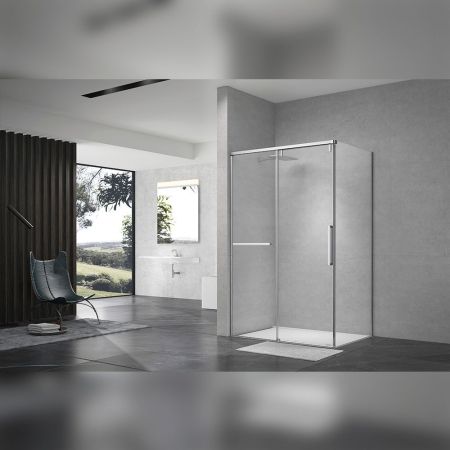 Душевой уголок Terminus Альба прямоугольная 90х120х220, хром, артикул 2ES90х120C