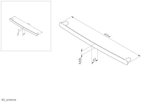 A30346400 Sensation, Вешалка для полотенец, 60 см, хром, шт