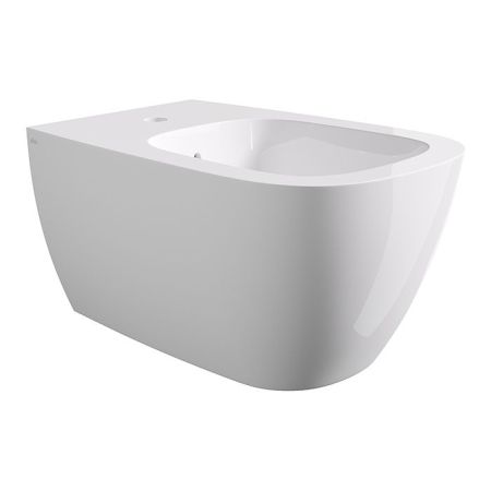 Биде, Alice, Wunder, тип установки-подвесной, ширина, мм-360, глубина, мм-530, высота, мм-285, форма чаши-прямоугольная, отверстия для смесителя-1, материал-керамика, вид грязеотталкивающего покрытия-Aliglaze+, крепления в комплекте, без сливного механизм, артикул 45010101SET