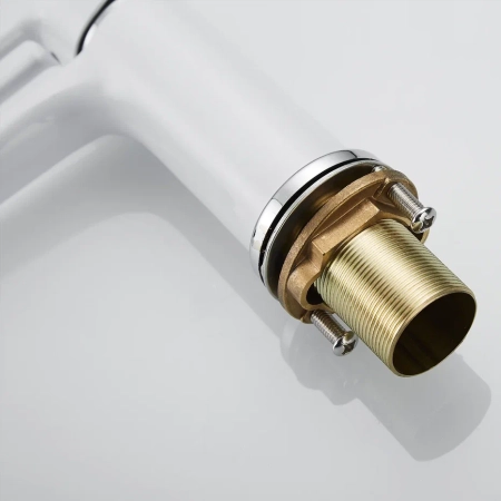 Смеситель для раковины Shevanik S8101F, белый/хром