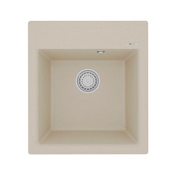Кухонная мойка Lemark HANKA 450 врезная прямоугольная из кварцгранита цвет: Бежевый (9910008)