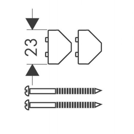 AX Uno Угловой монтажный набор, цвет: хром, артикул 28693000
