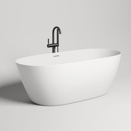 Ванна, Salini, Sofia, ширина, мм-1630, глубина, мм-750, высота, мм-580, водоизмещение (л)-275, тип установки-отдельностоящий, форма-овальная, сифон, интегрированный слив-перелив-в комплекте, диаметр слива, мм-52, донный клапан "Up&Down"-белый, материал-ис