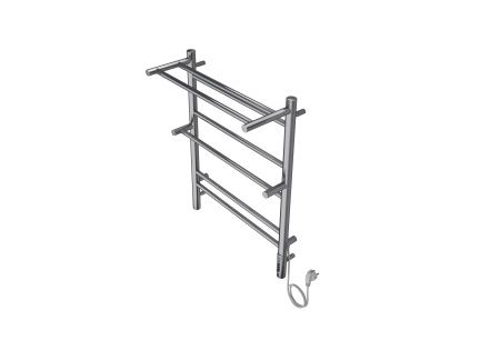 Полотенцесушитель электрический Aquatek (Акватек) Альфа П7 500х700 мм, с полкой, подключение скрытое к сети электропитания / электропровод с вилкой, с терморегулятором и таймером quick touch, нержавеющая сталь AISI 201, гарантия 5 лет