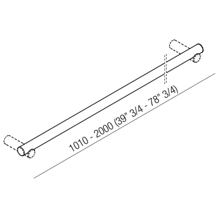 Agape Dot line Поручень, длина от 1010 до 2000мм, цвет: натуральный дуб, артикул ADTL2000RT