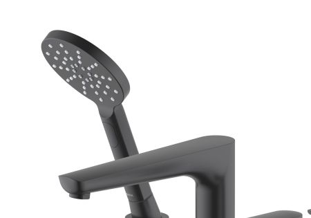 Смеситель на борт ванны на 4 отв. AQUATEK, матовый черный AQ1148MB БЕТТА, артикул AQ1148MB