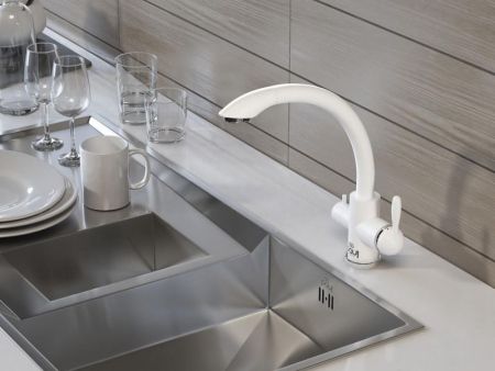 Смеситель для кухни Paulmark Essen Es213001-431 Белый матовый