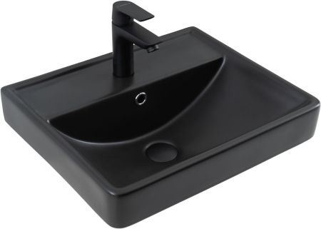 Раковина Aquanet Ирис 50 черная матовая