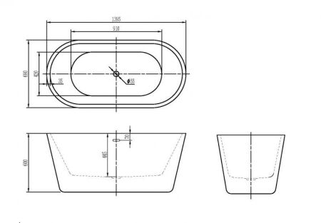 Акриловая ванна BELBAGNO BB306-1775, артикул BB306-1775