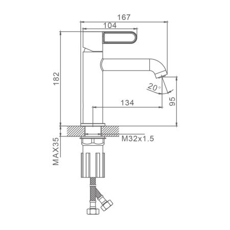 Смеситель для раковины Splenka S03.10, хром, артикул S03.10