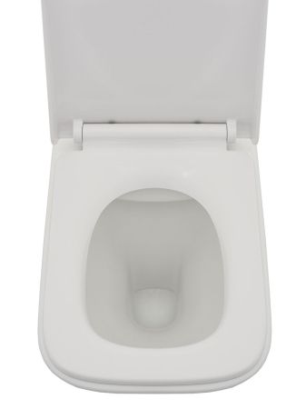 AQM2004 Унитаз подвесной с сиденьем SoftClose, технология смыва Rimless, скрытый крепеж. 490x340x350, артикул AQM2004