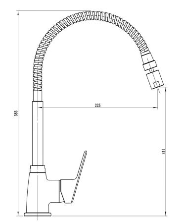 Смеситель Wave для кухни, гибкий излив, артикул: WA519S, артикул WA519S