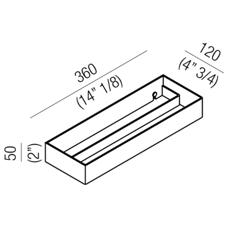 Agape 369 Двойной полотенцедержатель, 36см, цвет: глянец, артикул A369207A